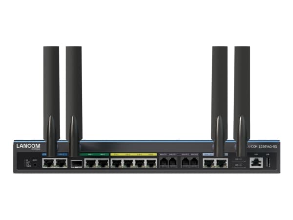 LANCOM 1936VAG-5G - Gateway - 1GbE, 5G - LTE - 5G - UMTS B1/B2/B4/B5/B8/B19/ LTE B1/B2/B3/B4/B5/B7/B8/B12/B13/B14/B17/B18/B19/B20/B25/B26/B28/B29/B30