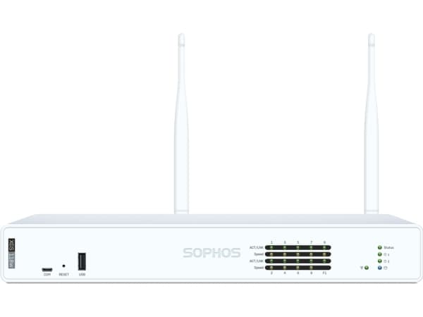 Sophos XGS 118w, 15,5 Gbit/sek., 11 Gbit/sek., 13 Gbit/sek., 3500 Mbit/s, 3250 Mbit/s, 1100 Mbit/s