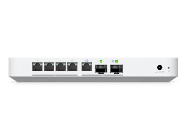 Ubiquiti UXG-Fibre (30W), Valkoinen, Polykarbonaatti, Aktiivisuus, LAN, Linkki, Järjestelmä, Käsi, ARM Cortex, 2200 MHz