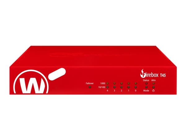 WatchGuard Firebox T45 - Turvalaitteet - 3 vuoden Total Security Suitella - 5 porttia - 1 GbE - WatchGuard Trade-Up -ohjelma