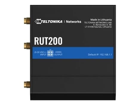 Teltonika RUT200 - Trådløs ruter - WWAN 2,4 GHz - 4G, 2G, 3G - DIN-skinnemonterbar