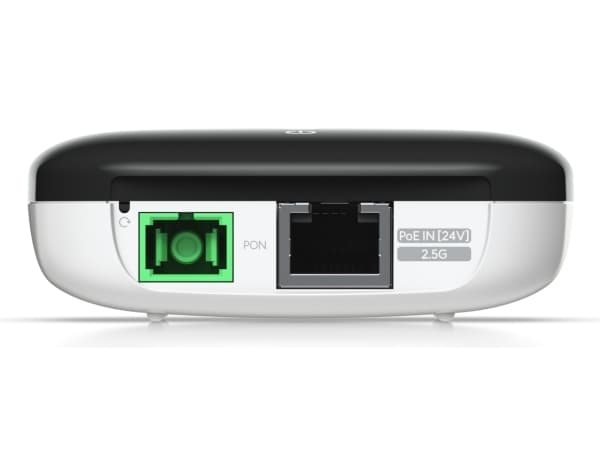 Ubiquiti WaveFiber ONU, svart, polykarbonat (PC), skrivebords-/veggmontering, LAN, strøm, status, 1000,2500 Mbit/s, 2488/1244 Mbit/s