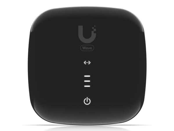 Ubiquiti WaveFiber ONU, svart, polykarbonat (PC), skrivebords-/veggmontering, LAN, strøm, status, 1000,2500 Mbit/s, 2488/1244 Mbit/s