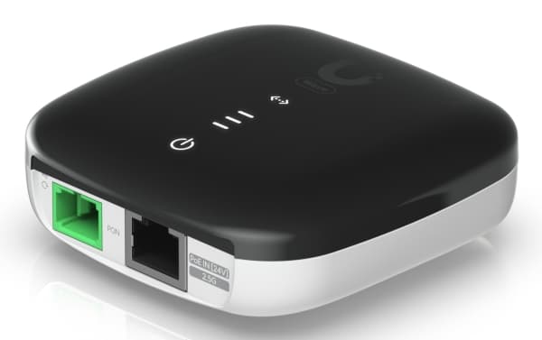 Ubiquiti WaveFiber ONU, svart, polykarbonat (PC), skrivebords-/veggmontering, LAN, strøm, status, 1000,2500 Mbit/s, 2488/1244 Mbit/s