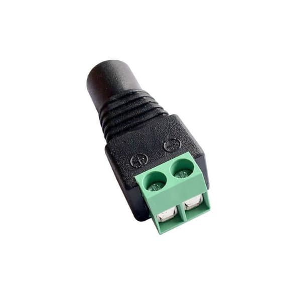 1st DC-Ström-Power-kontakt hona 5.5x2.1mm med skruvanslutning