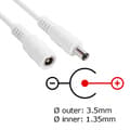 Miniatyrbild 6 av 6: DC 3.5mm skarvkabel  3m Google Nest Mini 2nd och Hub VIT