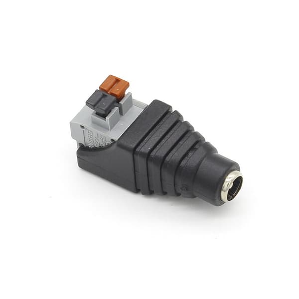 1st DC-Ström-Power-kontakt hona 5.5x2.1mm med klämanslutning
