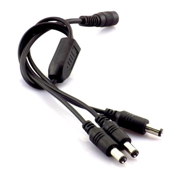 DC 5.5mm power split-kabel 1 hona - 3 hanar