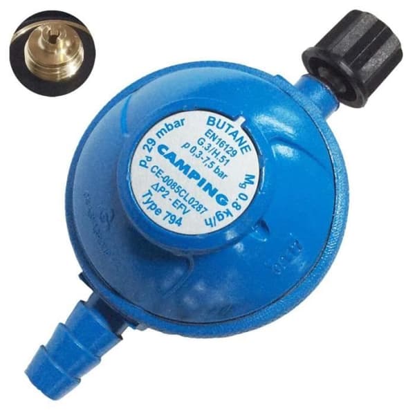 BUTSIR Gasflaska Regulator- blå-29 MBAR -0,8kg/H-universal