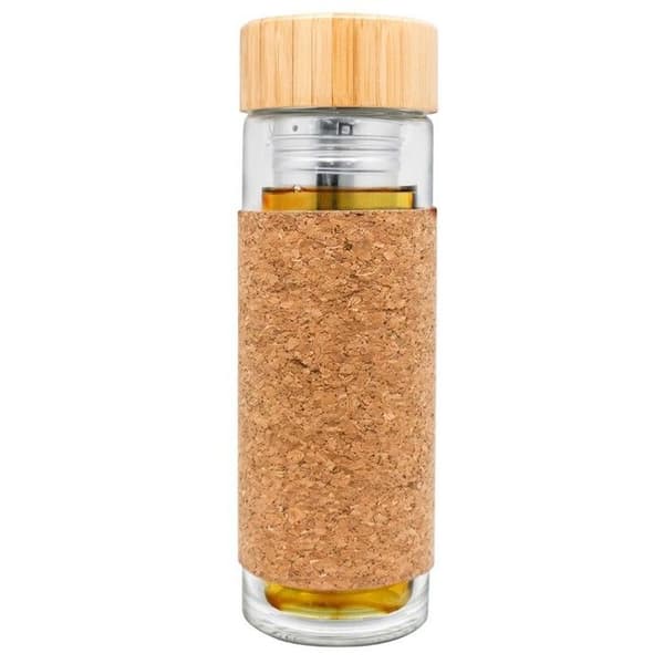 Teckanna i glas och Kork med dubbel vägg Nerthus