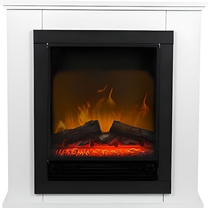 Geneve Elspis Spis 1800 W Simulering Flames LED Justerbar Ljusstyrka ABS Stål 70 x 22 x 71cm