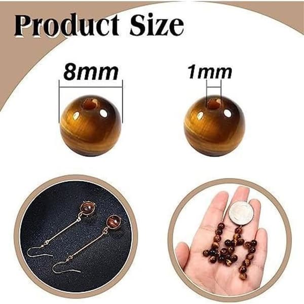 96 st 8 mm naturligt gult tigeröga sten lösa pärlor Ädelsten energiterapi pärlor DIY smycken