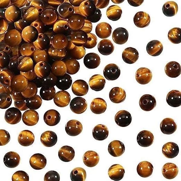 96 st 8 mm naturligt gult tigeröga sten lösa pärlor Ädelsten energiterapi pärlor DIY smycken
