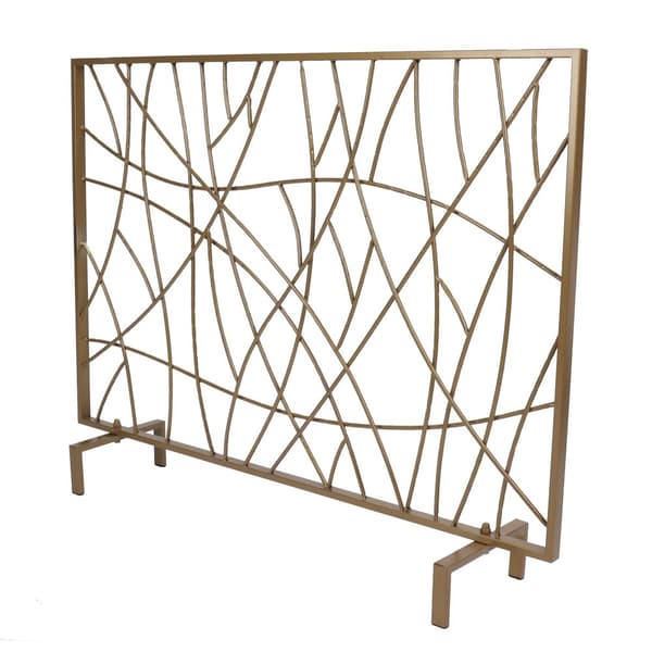 Pejseskærm, Moderne Jern Design, Funkbeskyttelse,GULD