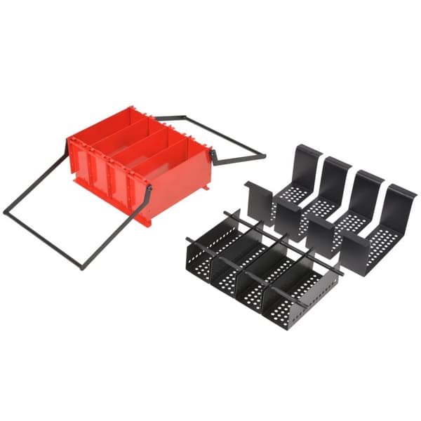 vidaXL briketpresser til papir 38x31x18 cm sort og rød - Pejseredskaber