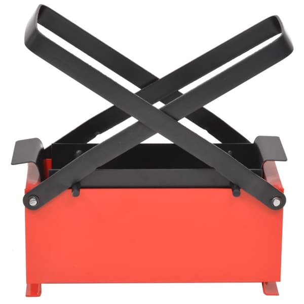 vidaXL Brikettipuristin teräs 34x14x14 cm musta ja punainen -  Takkatyökalut