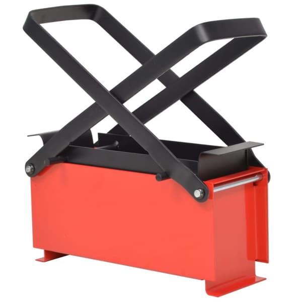 vidaXL Brikettipuristin teräs 34x14x14 cm musta ja punainen -  Takkatyökalut