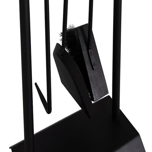 Fire vida - 333288 - 4 delar Arc Fire Companion Set (öppen spis), krom/svart