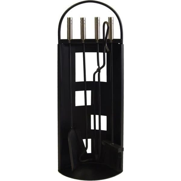 Eldstöd - INOX - Modern design - 4 tillbehör - Tillverkat i Spanien - 70x32x14cm