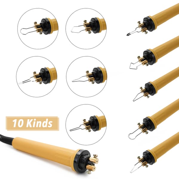 Mini vedbränningsmaskin, justerbar temperatur, 10 utbytbara trådtips, lättviktsdesign,EU