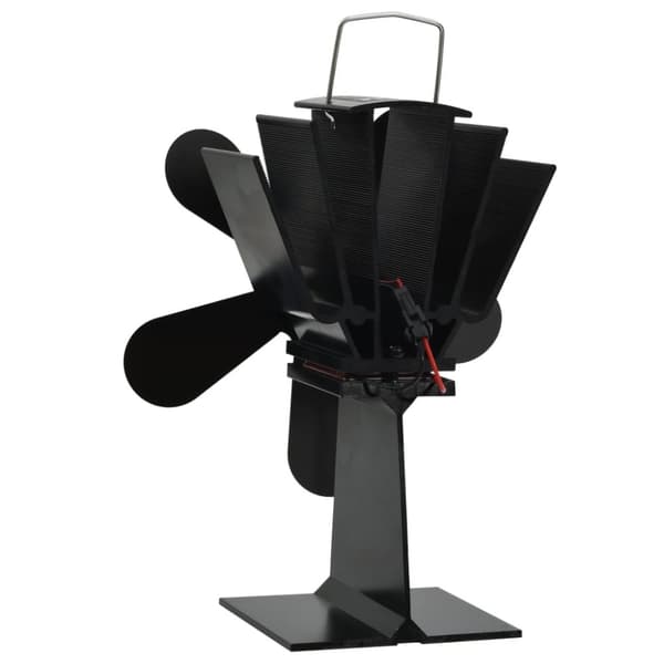 vidaXL varmedrevet ovnventilator 5 blade sort