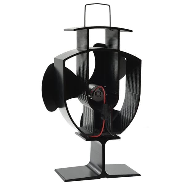 vidaXL varmedrevet ovnventilator 3 blade sort