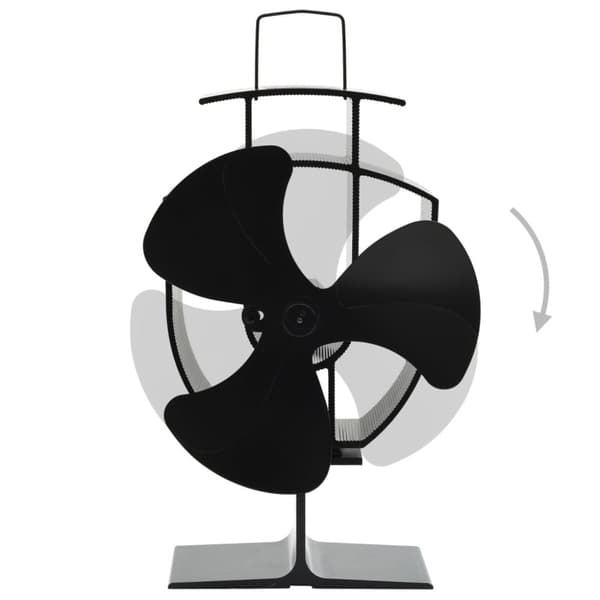 vidaXL varmedrevet ovnventilator 3 blade sort