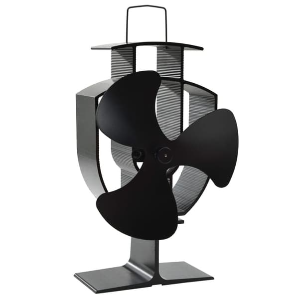 vidaXL varmedrevet ovnventilator 3 blade sort