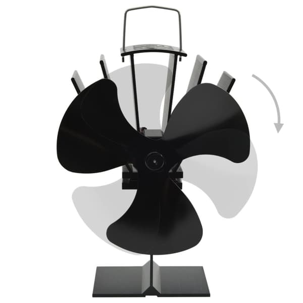 vidaXL varmedrevet ovnventilator 3 blade sort