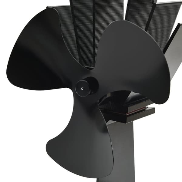 vidaXL varmedrevet ovnventilator 3 blade sort
