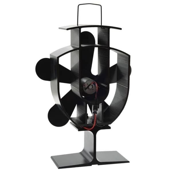 vidaXL varmedrevet ovnventilator 5 blade sort