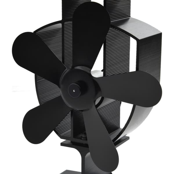 vidaXL varmedrevet ovnventilator 5 blade sort
