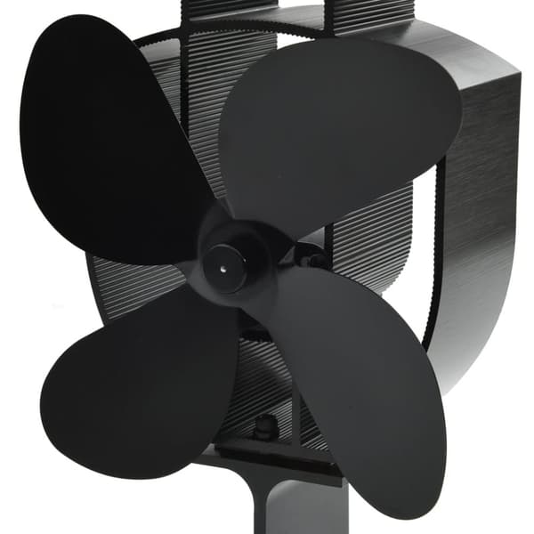vidaXL varmedrevet ovnventilator 4 blade sort