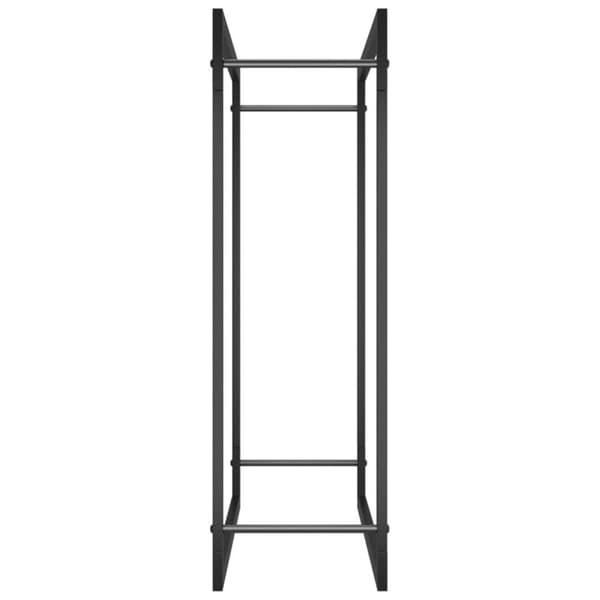 vidaXL Polttopuuteline mattamusta 80x28x86 cm teräs