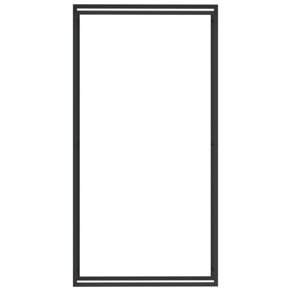 vidaXL brændestativ 110x28x214 cm stål matsort