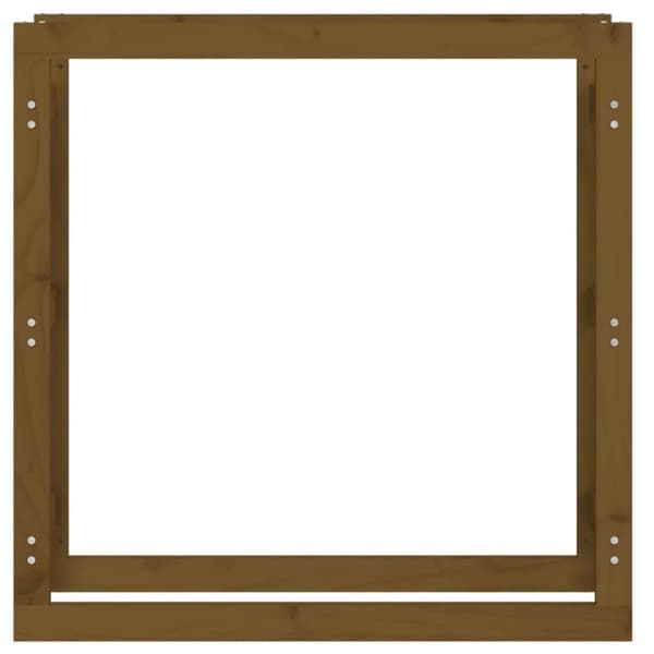 vidaXL brændestativ 100x25x100 cm massivt fyrretræ gyldenbrun
