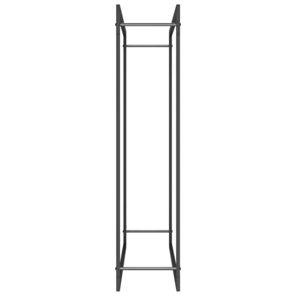 vidaXL Vedstativ matt svart 110x28x116 cm stål