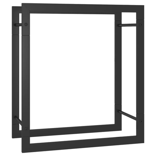 vidaXL brændestativ 50x28x56 cm stål matsort