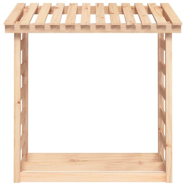 vidaXL brændestativ 108x64,5x110 cm massivt fyrretræ