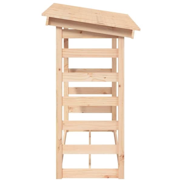 vidaXL brændestativ 108x64,5x110 cm massivt fyrretræ
