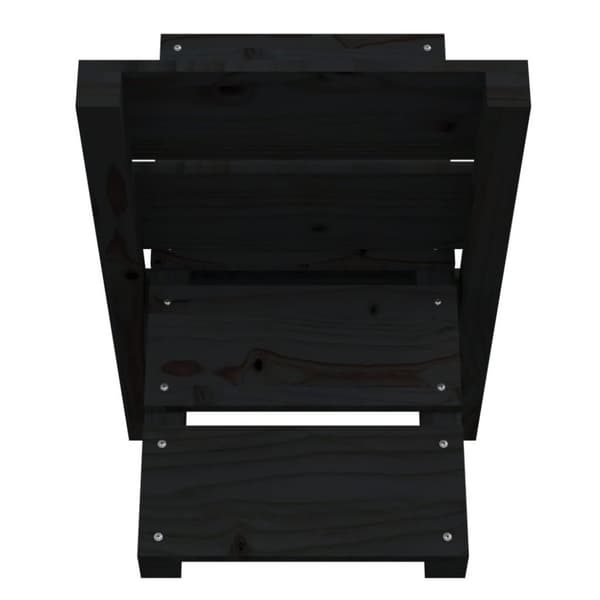 vidaXL brændestativ 47x39,5x48 cm massivt fyrretræ sort