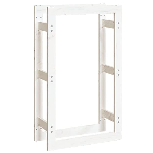 vidaXL Vedställ vit 100x25x100 cm massiv furu