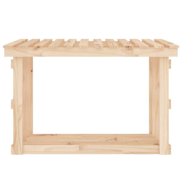 vidaXL Vedstativ 108x64,5x77 cm heltre furu