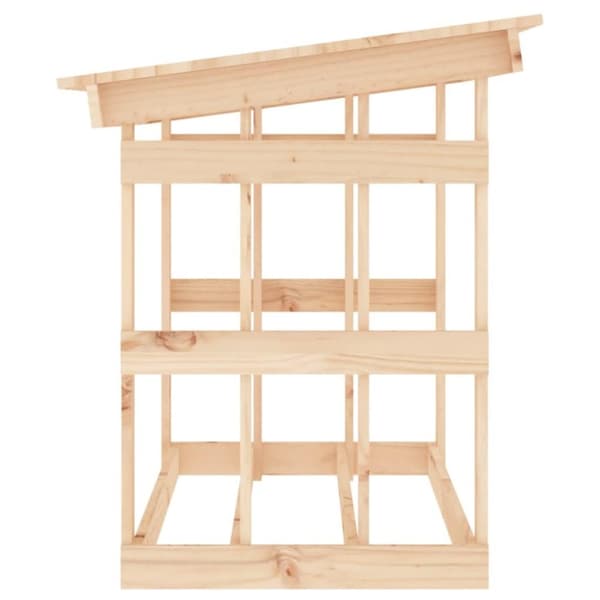 vidaXL Vedstativ 108x64,5x77 cm heltre furu