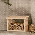 Miniatyrbilde 2 av 8: vidaXL Vedstativ 108x64,5x77 cm heltre furu