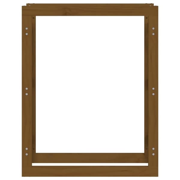 vidaXL Vedställ honungsbrun 80x25x100 cm massiv furu
