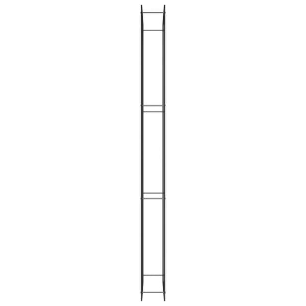 vidaXL Vedställ matt svart 110x28x312 cm stål