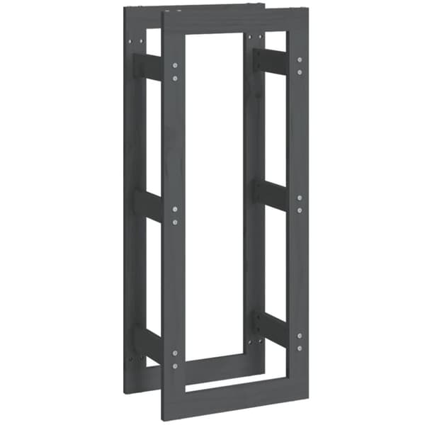 vidaXL Polttopuuteline harmaa 41x25x100 cm täysi mänty