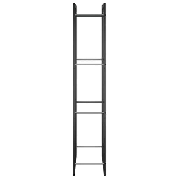vidaXL Vedställ matt svart 50x28x132 cm stål