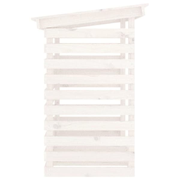 vidaXL Polttopuuteline valkoinen 108x73x108 cm täysi mänty